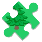 Puzzleteil + Nadelbaum