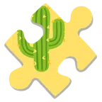 Puzzleteil + Kaktus