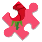 Puzzleteil + Rose