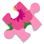 Puzzleteil + Hibiskus