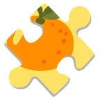 Puzzleteil + Mandarine