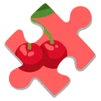 Puzzleteil + Kirschen