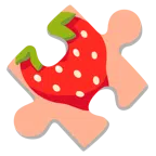 Puzzleteil + Erdbeere