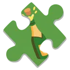 Puzzleteil + Flasche mit knallendem Korken