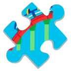 Puzzleteil + Achterbahn