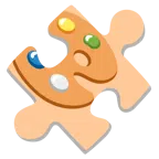 Puzzleteil + Mischpalette