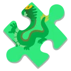 Puzzleteil + Drache