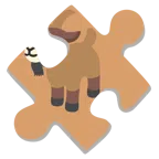 Puzzleteil + Ziege