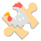 Puzzleteil + Huhn