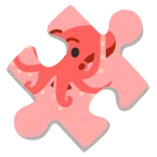 Puzzleteil + Oktopus