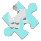 Puzzleteil + Pudel