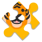 Puzzleteil + Tigergesicht