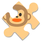 Puzzleteil + Affengesicht