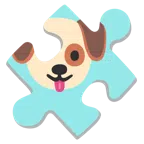 Puzzleteil + Hundegesicht