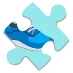 Puzzleteil + Sportschuh