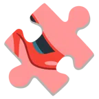 Puzzleteil + Stöckelschuh