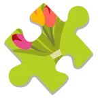 Puzzleteil + Blumenstrauß