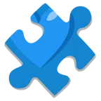Puzzleteil + blaues Herz