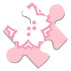 Puzzleteil + Blumenstempel