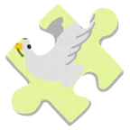 Puzzleteil + Taube