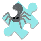 Puzzleteil + Spinne