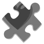 Puzzleteil + schwarzes Herz