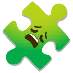 Puzzleteil + erschöpftes Gesicht