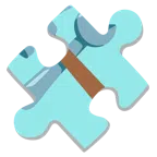 Puzzleteil + Hammer und Schraubenschlüssel
