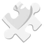 Puzzleteil + weißes Herz