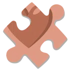 Puzzleteil + braunes Herz