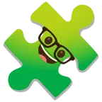 Puzzleteil + Strebergesicht