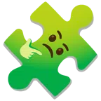 Puzzleteil + nachdenkendes Gesicht
