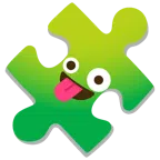 Puzzleteil + irres Gesicht