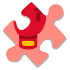 Puzzleteil + Boxhandschuh