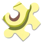 Puzzleteil + Avocado