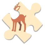 Puzzleteil + Hirsch