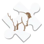 Puzzleteil + Lama