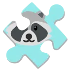 Puzzleteil + Waschbär