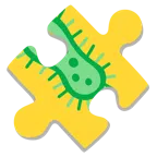 Puzzleteil + Mikrobe