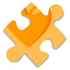 Puzzleteil + oranges Herz