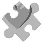Puzzleteil + graues Herz