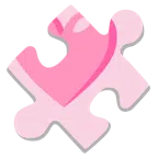 Puzzleteil + pinkes Herz