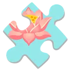 Puzzleteil + Lotusblüte