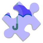 Puzzleteil + Regenschirm