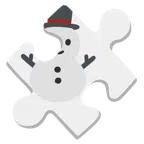 Puzzleteil + Schneemann ohne Schneeflocken