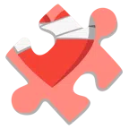 Puzzleteil + Herz mit Verband