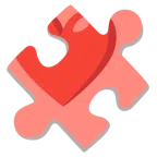 Puzzleteil + rotes Herz