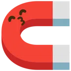 calamita + faccina che bacia con occhi sorridenti