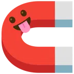 calamita + faccina che mostra la lingua