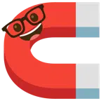 calamita + faccina nerd